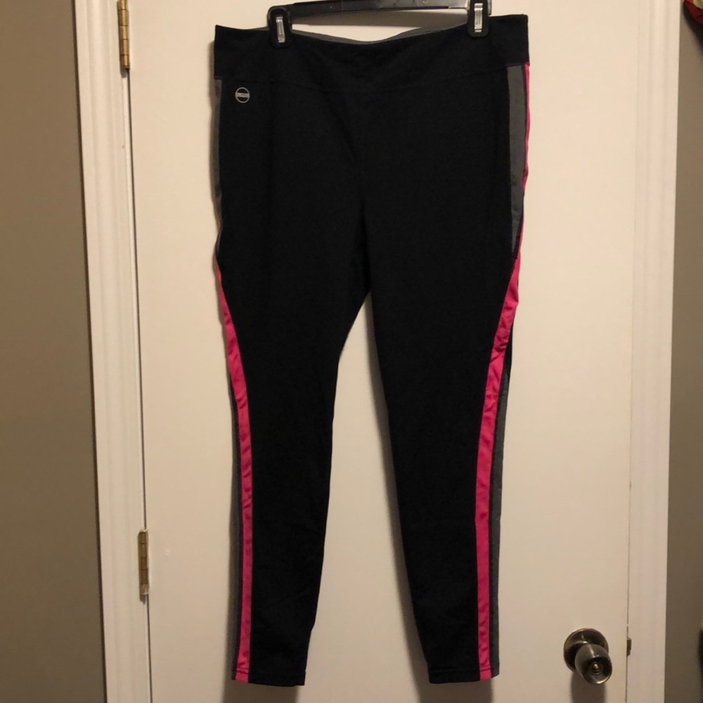 L-RL Ralph Lauren Black, Pink & Gray Leggings